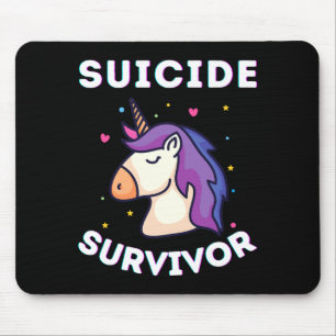 Überlebender Einhorn-Bewusstseins-Präventionsmonat Mousepad