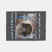 Überlebender Hamster mit Bauchschmerzen Meme Lusti Fleecedecke (Vorderseite (Horizontal))