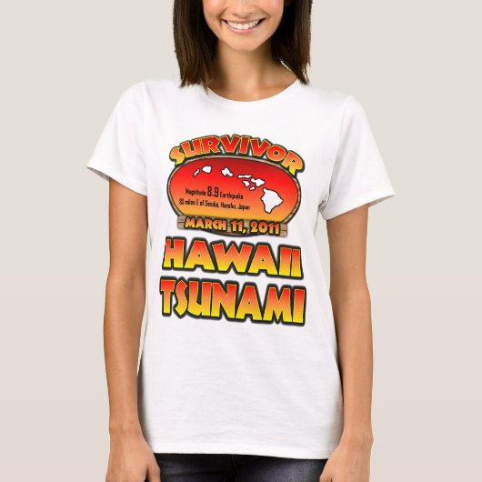 Überlebender - Hawaii-Tsunami - ich überlebte T-Shirt (Vorderseite)