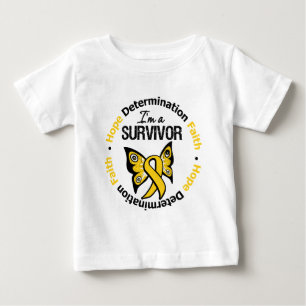 Überlebender Hoffnung Bestimmtheit Glaube an Krebs Baby T-shirt
