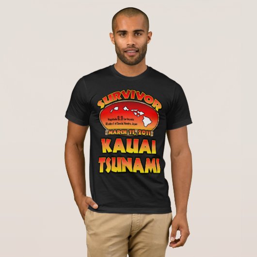 Überlebender - Kauai-Tsunami T-Shirt (Vorne ganz)