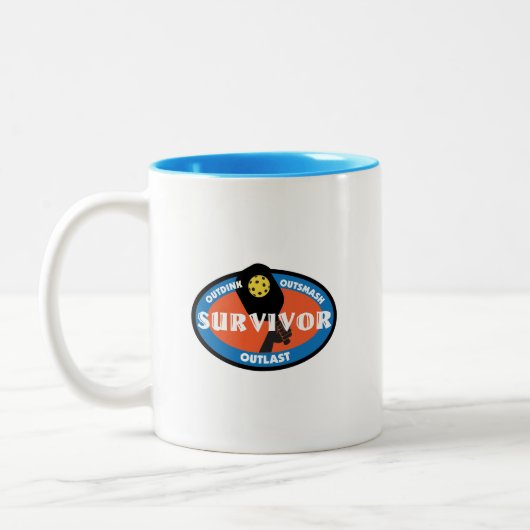 Überlebender Pickleball Zweifarbige Tasse (Links)