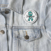 Überlebender SA Türkises Bewusstseinsband Button (Beispiel)