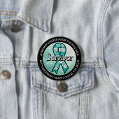 Überlebender SA Türkisfarbenes Bewusstseinsband Button (Beispiel)