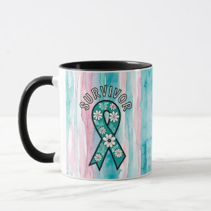 Überlebender SA Türkisfarbenes Bewusstseinsband Tasse