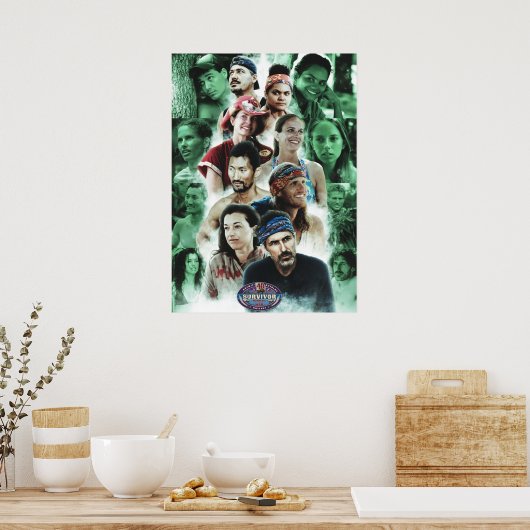 Überlebender Sieger in der alten Schule des Kriege Poster (Küche)