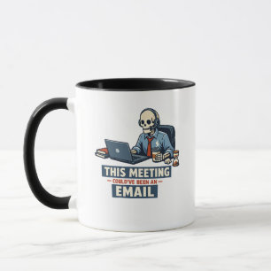 Überlebender Skelett-Treffen Lustiger Bürohumor Tasse
