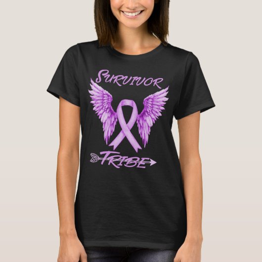 Überlebender Stamm leiomyosarcoma LMS Krieger T-Shirt (Vorderseite)