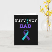 Überlebender Vater - Semicolate Gift Suicide Preve Karte (Gelbe Blume)