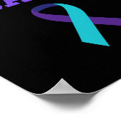 Überlebender Vater - Semicolate Gift Suicide Preve Poster (Ecke)