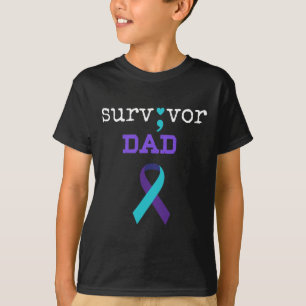 Überlebender Vater - Semicolate Gift Suicide Preve T-Shirt