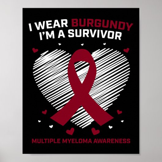 Überlebender von Blutkrebs Multiple Myeloma Bewuss Poster (Vorne)