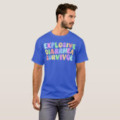 Überlebender von explosivem Durchfall Retro Groovy T-Shirt (Vorne ganz)