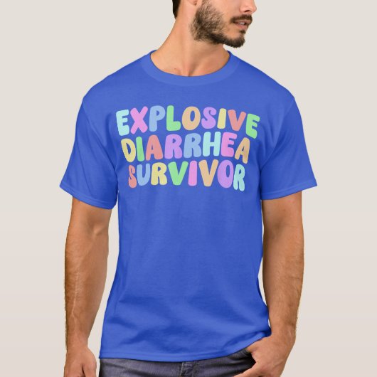 Überlebender von explosivem Durchfall Retro Groovy T-Shirt (Vorderseite)