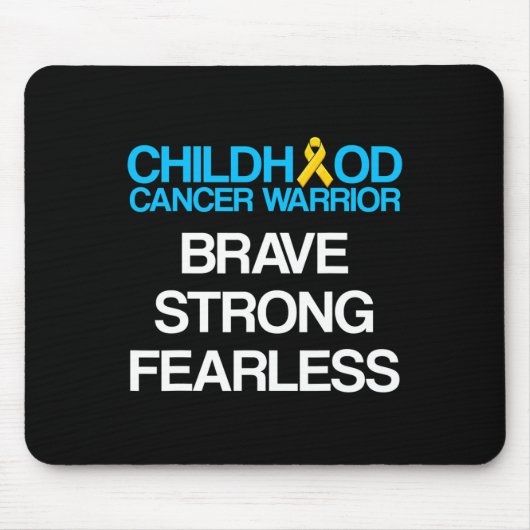 Überlebender von Kinderkrebs Unterstützer Krieger  Mousepad (Vorne)