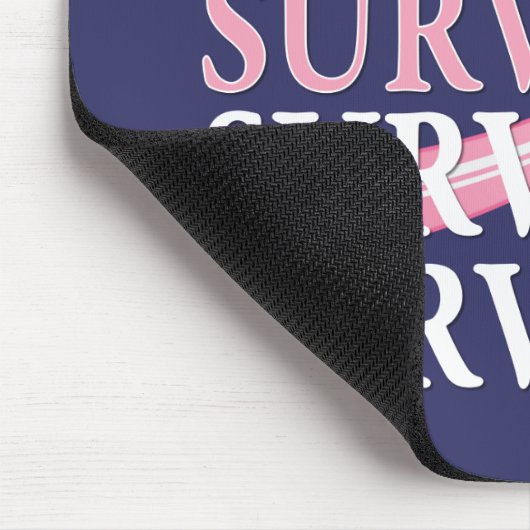 Überlebender Whimsical Collage Brustkrebs Mousepad (Ecke)