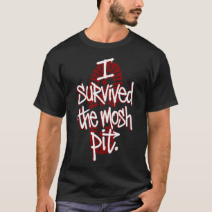 Überlebens-Grafik für Heavy-Metal-Mosh-Pit T-Shirt