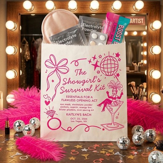 Überlebens-Kit für den Junggesellinnenabschied in Geschenktütchen
