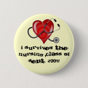 ÜBERLEBENS-KRANKENPFLEGE-SCHULE BUTTON
