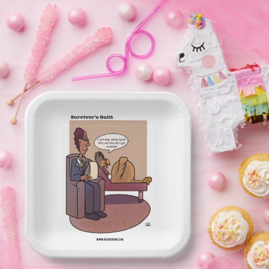Überlebenschuld Pappteller (Party)