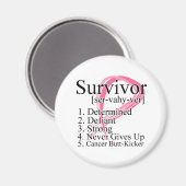 Überlebensdefinition - Brustkrebs Magnet (Vorderseite/Rückseite)