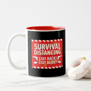 Überlebensdistanzierung Zweifarbige Tasse