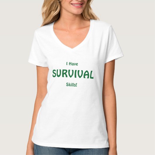 Überlebensfähigkeiten Prepper Survivalist SHTF Des T-Shirt (Vorderseite)