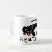 Überlebensinstinkt Kampf, Flucht oder Film? Entsch Kaffeetasse (Vorderseite Links)