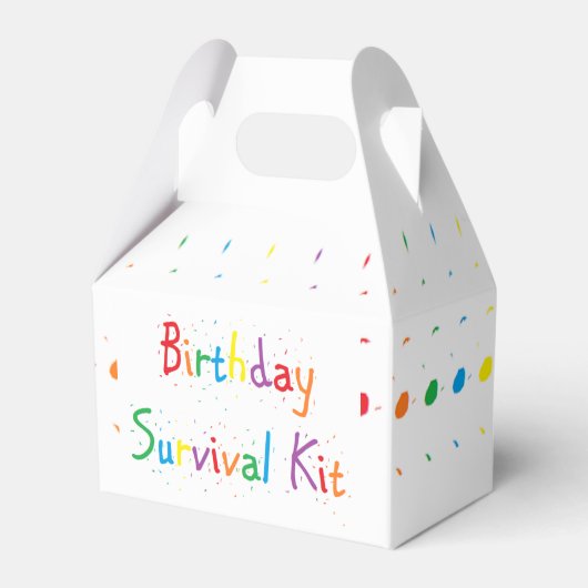 Überlebenskit "Geburtstag" Geschenkschachtel (Vorderseite)