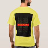 Überlebensmotivations-T-Shirt-Design T-Shirt (Rückseite)