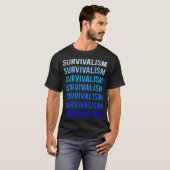 Überlebensrate des Blauen Texts T-Shirt (Vorne ganz)