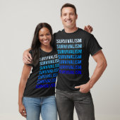 Überlebensrate des Blauen Texts T-Shirt (Unisex)