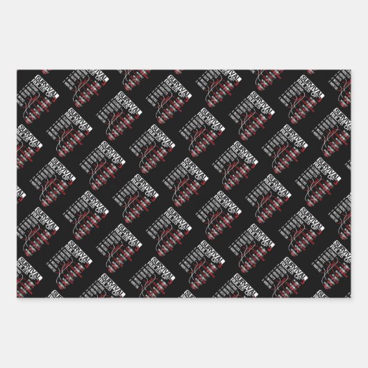 Überlebensregeln - Wilderness Quiz Geschenkpapier Set (Vorderseite 3)