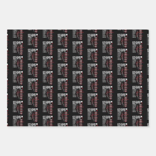 Überlebensregeln - Wilderness Quiz Geschenkpapier Set (Vorderseite 2)