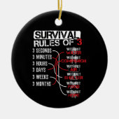Überlebensregeln - Wilderness Quiz Keramik Ornament (Vorne)