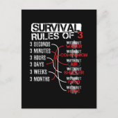 Überlebensregeln - Wilderness Quiz Postkarte (Vorderseite)