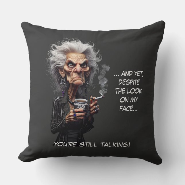 Überlebenssaft Kissen (Vorderseite)