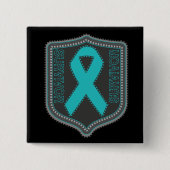 Überlebensstiftes Ribbon Patch - Ovarialkarzinom Button (Vorderseite)