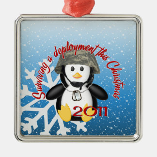 ÜberlebenStationierungPenguin 2011 Silbernes Ornament