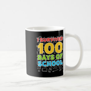 Überlebt 100 Tage der Schule glücklich 100. Tag Kaffeetasse