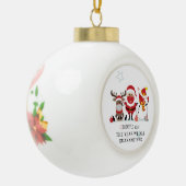 Überlebt 2020 Jahr Wir isoliert Gedenkfeier Keramik Kugel-Ornament (Links)