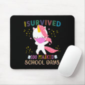 Überlebte 100 Masked School Days Dabbing Unicorn M Mousepad (Mit Mouse)