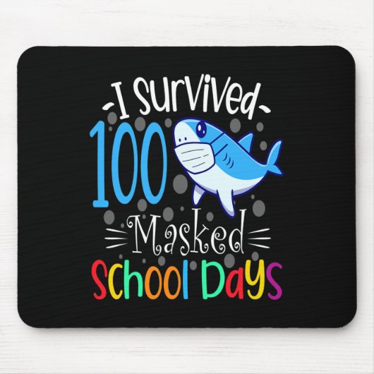 Überlebte 100 maskierte Schultage 2021 Lehrerstuhl Mousepad (Vorne)
