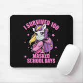 Überlebte 100 maskierte Schultage Mousepad (Mit Mouse)