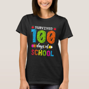 Überlebte 100 Tage Schulkhalbleistift K T-Shirt