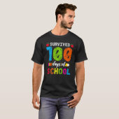 Überlebte 100 Tage Schulkhalbleistift K T-Shirt (Vorne ganz)