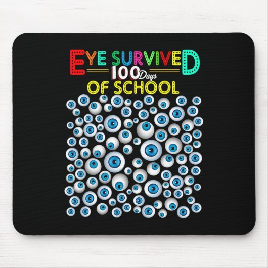Überlebte 100 Tage Schullehrer Kinder Schüler Mousepad (Vorne)