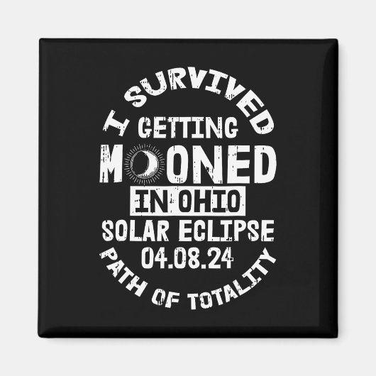 Überlebte Bewölkung in Ohio Solar Eclipse Apri Magnet (Vorne)