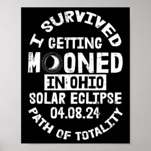 Überlebte Bewölkung in Ohio Solar Eclipse Apri Poster