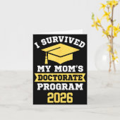 Überlebte das Doktorandenprogramm meiner Mutter 20 Karte (Gelbe Blume)